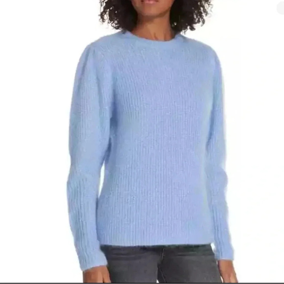 Lewit puff sleeve mohair blend sweater, NWT - Picture 3 of 11